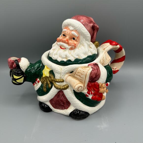 Vintage Santa Claus Tea Pot Christmas Decor - Picture 1 of 8